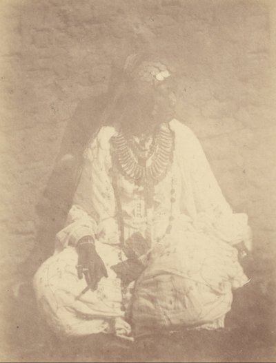 Portrait of a Native Woman Sitting Against a Wall by Théodule Devéria